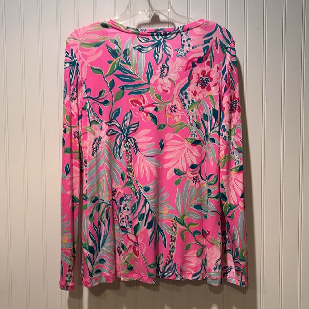 NWT Lilly Pulitzer Plumeria Pink Knit Top Size M - Picture 3 of 5